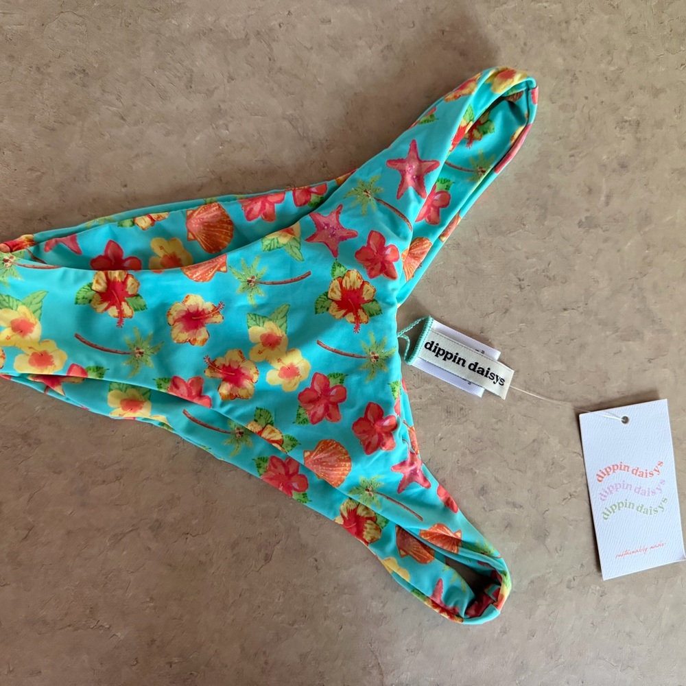 Dippin' Daisy's Aqua Floral Bikini Bottom